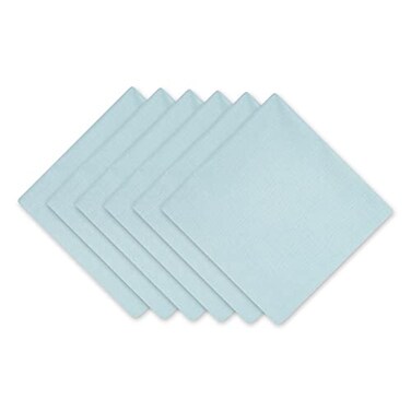 DII Solid Napkin Set Collection 20x20 Robins Egg Blue 6 Piece