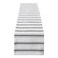 DII Zig Dobby Tabletop Collection White Cotton Background with Embellished Stripe Table Runner 14x72 Black