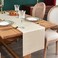 NEWISHER Farmhouse Rustic Table Runner Solid Beige Rectangular Table Runners Faux Linen Table Runner for Everyday Use Kitchen Dining Party Table 13x60 Inch