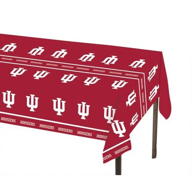 Creative Converting 724924 Indiana University Theme Plastic Tablecloth