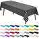 Black White Gingham Checkered Plastic Tablecloths 2 Pack Disposable Table Covers 54 x 108 Inch Party Tablecovers Buffalo Plaid Table Cloth for BBQ Picnic Birthday