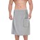 POLYTE Quick Dry Microfiber Bath Towel Body Wrap for Men One Size Gray