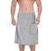 POLYTE Quick Dry Microfiber Bath Towel Body Wrap for Men One Size Gray