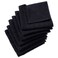 DII Basic Terry Collection Solid Windowpane Dishcloth Set 12x12 Black 6 Piece