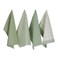 DII Everyday Kitchen Urban Stripe Basic Dishtowels 18x28 Sage 4 Piece