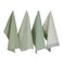 DII Everyday Kitchen Urban Stripe Basic Dishtowels 18x28 Sage 4 Piece