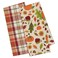 DII Fall Basics Kitchen Dishtowel Collection Printed Plaid Fall Dish Towel Set 18x28 Pumpkin Spice 2 Count