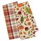 DII Fall Basics Kitchen Dishtowel Collection Printed Plaid Fall Dish Towel Set 18x28 Pumpkin Spice 2 Count