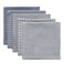 DII Everyday Kitchen Collection Assorted Dishcloth Set 12x12 Stonewash Blue 5 Count