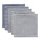DII Everyday Kitchen Collection Assorted Dishcloth Set 12x12 Stonewash Blue 5 Count