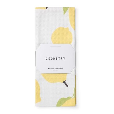 GEOMETRY Kitchen Tea Towels Quick Dry Microfiber Dish Towels for Kitchen Sunny Lemons 18 x 30 1 Pack