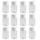 12 PCS 15 ML 05 OZ Plastic Clear Bottles Empty Container with White Screw Cap Solid Powder Case Refillable Storage Holder Sample Jar for Dispense Different Items