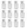 12 PCS 15 ML 05 OZ Plastic Clear Bottles Empty Container with White Screw Cap Solid Powder Case Refillable Storage Holder Sample Jar for Dispense Different Items