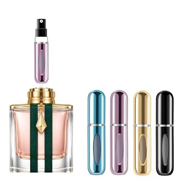 4 Pcs Refillable Perfume Atomizer Travel Perfume Bottle Refillable And Leakproof Portable Empty Cologne Atomizer Mini Refillable Perfume Bottle For Pocket Easy To Refill Decant Sprayer 8 Ml