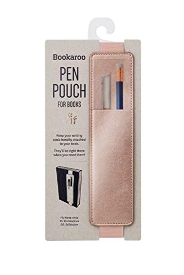 If Bookaroo Pen Pouch Notebookpen Organiser Elasticated A5 Notebook Rose Gold