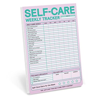 Knock Knock Selfcare Weekly Tracker Pad Stepbystep Selfcare Checklist Note Pad Pastel Version 6 X 9Inches