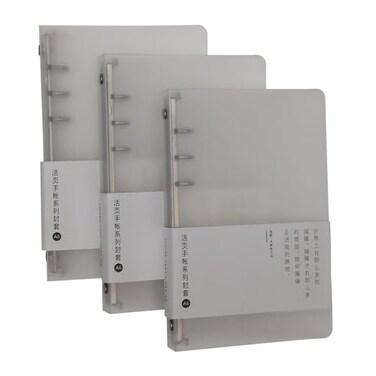 3 Pack A5 A6 B5 Round Ring Binder Cover 6Ring 9Ring Pvc Binder Covers Refillable Notebook Loose Leaf Binder Protector Inner Paper Not Included A6 White 3 Pack