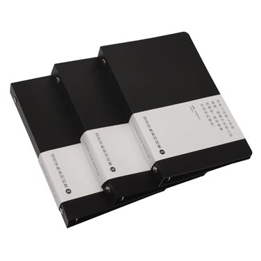 3 Pack A5 A6 B5 Round Ring Binder Cover 6Ring 9Ring Pvc Binder Covers Refillable Notebook Loose Leaf Binder Protector Inner Paper Not Included A6 Black 3 Pack
