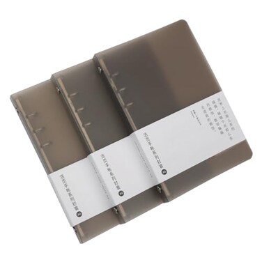 3 Pack A5 A6 B5 Round Ring Binder Cover 6Ring 9Ring Pvc Binder Covers Refillable Notebook Loose Leaf Binder Protector Inner Paper Not Included A6 Coffee 3 Pack