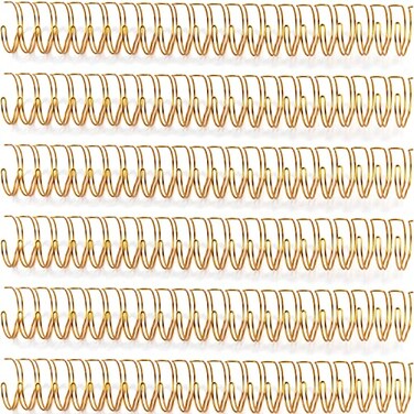 6 Pieces 1 Diameter 23 Holes Metal Wire Binding Spines Binding Cinch Wire Binding Twin Loop Wires Spiral Double Loop Wire Binding Rings Coils For School Office Document Notebook Making