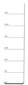 Iconikal Dry Erase Selfadhesive Static Cling Weekly Planner White 14 X 35Inches
