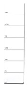 Iconikal Dry Erase Selfadhesive Static Cling Weekly Planner White 14 X 35Inches