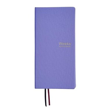 Undated Weekly Planner Notebook Pocket Organizer Appointment Book Journal Notebook A6 Week Plan Notepad Light Purple