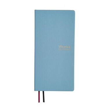 Undated Weekly Planner Notebook Pocket Organizer Appointment Book Journal Notebook A6 Week Plan Notepad Sky Blue