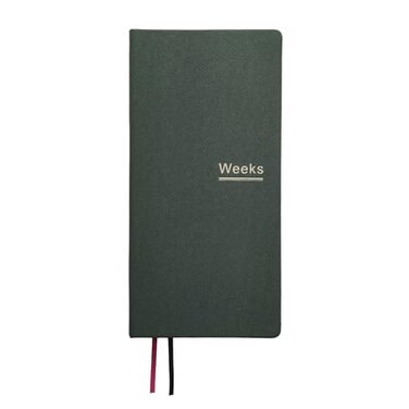Undated Weekly Planner Notebook Pocket Organizer Appointment Book Journal Notebook A6 Week Plan Notepad Dark Green