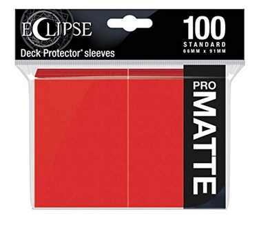 Ultra Pro E15616 Eclipse Standard Matte Sleeves 100 Packapple Red