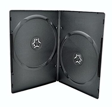 Maxtek 7Mm Slim Black Double Cddvd Case 5 Pieces Pack 2 Discs Capacity Per Case