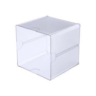 Deflecto Stackable Cube Organizer 1 Compartment 6 X 6 X 6 Plastic Clear