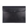 Enyuwlcm Pu Leather A4 File Folder Document Holder Envelope Folder Case With Snap Closure For Receipt Contract Black