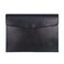 Enyuwlcm Pu Leather A4 File Folder Document Holder Envelope Folder Case With Snap Closure For Receipt Contract Black