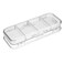 Btsky Double Deck Pencils Box Clear Plastic Stationery Box With 4 Removable Ruler Dividing Spacers Multigrid Home Utility Boxes With 6 Compartments For Pencils Erasers Clips Clear