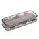 Btsky Double Deck Pencils Box Clear Plastic Stationery Box With 4 Removable Ruler Dividing Spacers Multigrid Home Utility Boxes With 6 Compartments For Pencils Erasers Clips Clear Black