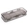 Btsky Double Deck Pencils Box Clear Plastic Stationery Box With 4 Removable Ruler Dividing Spacers Multigrid Home Utility Boxes With 6 Compartments For Pencils Erasers Clips Clear Black