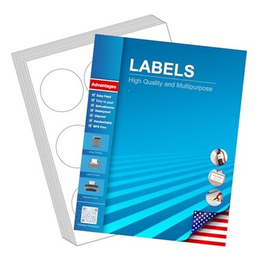 25 Circle Sticker Labels Round Printable Sticker To Write On Sticker Paper For Inkjet Printer 9 Labelssheet 10 Sheets
