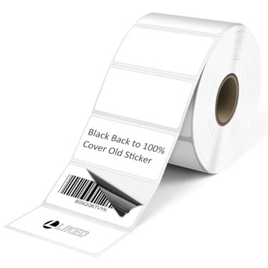 L Liked 2 X 1 Direct Thermal Labels Permanent Adhesive Barcode Adress Labels Compatible With Rollo Zebra And Other Desktop Printers 1 Roll 1300 Labels