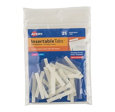 Avery Index Tabs With Printable Inserts 112 Selfadhesive 25 Tabs Total 16230