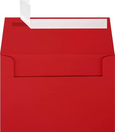 Luxpaper A4 Invitation Envelopes Peel Press 4 14 X 6 14 Ruby Red 80Lb Text 50 Qty