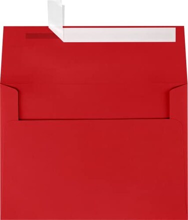 Luxpaper A7 Invitation Envelopes Peel Press 5 14 X 7 14 Ruby Red 80Lb Text 50 Qty