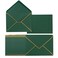 50 Pack A7 Envelopes Dark Green 5 X 7 With Gold Border