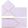 50 Pack A7 Envelopes Light Purple Violet 5 X 7 With Gold Border