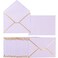 50 Pack A7 Envelopes Light Purple Violet 5 X 7 With Gold Border
