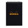 Rhodia Wirebound Notepad A6 Square Ruling Black