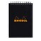 Rhodia Wirebound Notepad A6 Square Ruling Black