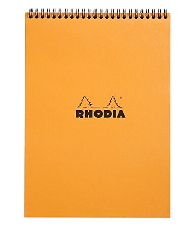 Rhodia Wirebound Notepad A4 Square Ruling Orange 18500C