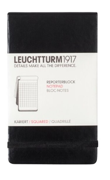 Leuchtturm1917 Pocket Notepad A6184 Squared Microperforated Pages Black