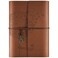 Omeya Leather Journal Notebook Refillable Writing Journal Diary Planner For Women Girls Brown A59363